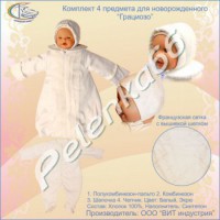 Комплект на выписку 4 предмета " Грациозо"  - Интернет-магазин детских товаров Pelenka66 Екатеринбург