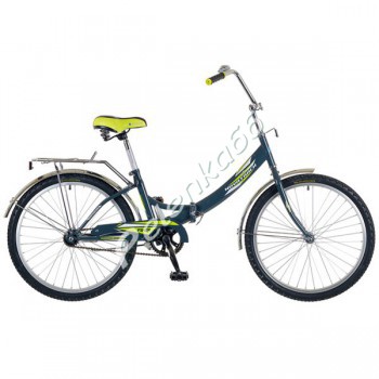 Велосипед 2-х "24" Novatrack FS складной серый/зеленый 52037-КХ - Интернет-магазин детских товаров Pelenka66 Екатеринбург