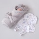 Комплект на выписку 5 предметов "Зайка", весна-лето, серый - Интернет-магазин детских товаров Pelenka66 Екатеринбург